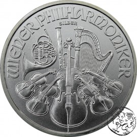 Austria, 1,5 euro, Filharmonik, uncja srebra