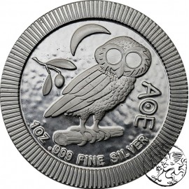 Niue, 2 dolary, 2022, Sowa, uncja srebra