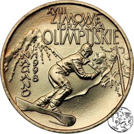 III RP, 2 zł, 1998, Igrzyska w Nagano