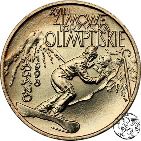 III RP, 2 zł, 1998, Igrzyska w Nagano