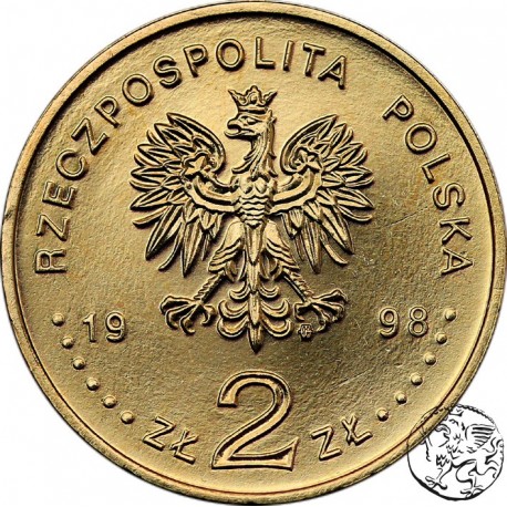III RP, 2 złote, 1998, 100 lat odkrycia polonu i radu