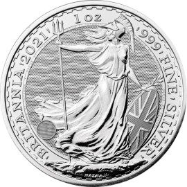Wielka Brytania, 2 funty, Britannia, uncja srebra
