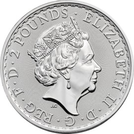 Wielka Brytania, 2 funty, Britannia, uncja srebra