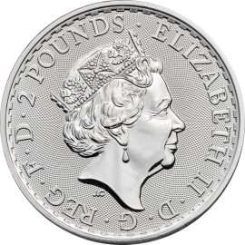 Wielka Brytania, 2 funty, Britannia, uncja srebra