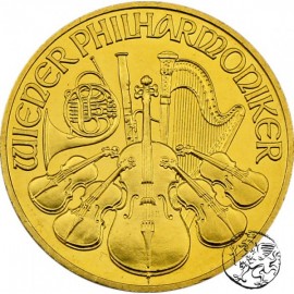 Austria, 100 euro, Filharmonicy, uncja złota