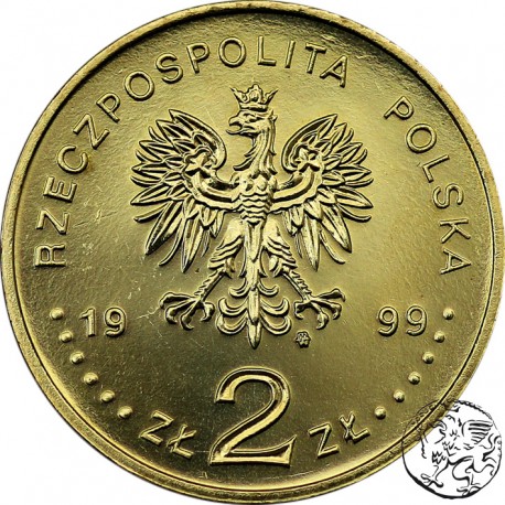 III RP, 2 złote, 1999, Juliusz Słowacki