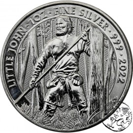 Wielka Brytania, 2 funty, uncja srebra- Mity i Legendy, Mały John
