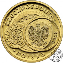 Polska, III RP, 100 złotych, 2000, 1000-lecie Zjazdu w Gnieźnie