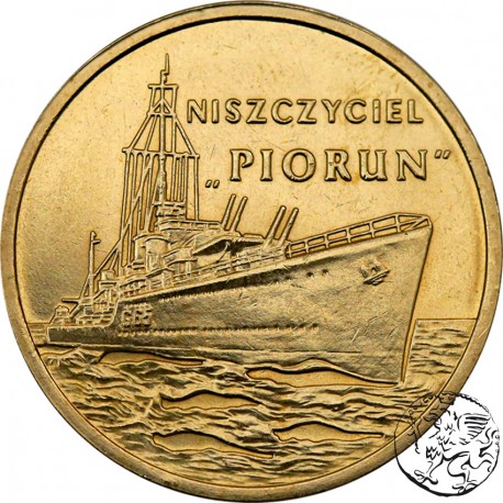 III RP, 2 złote, 2012, ORP Piorun