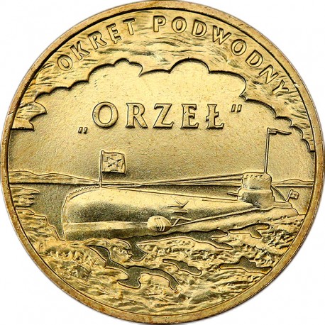 III RP, 2 złote, 2012, ORP Orzeł