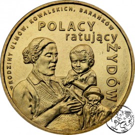 III RP, 2 złote, 2012, Polacy ratujący Żydów - Ulmowie