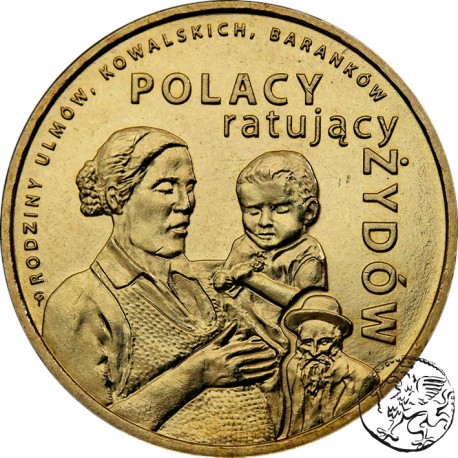 III RP, 2 złote, 2012, Polacy ratujący Żydów - Ulmowie