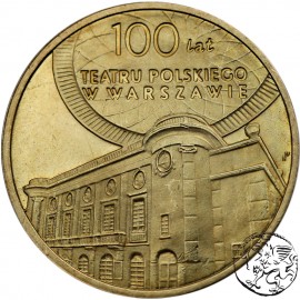 III RP, 2 złote, 2013, 100 lat Teatru Polskiego