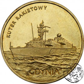 III RP, 2 złote, 2013, Kuter Rakietowy Gdynia