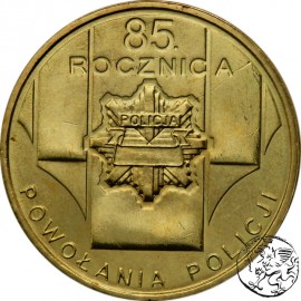 III RP, 2 złote, 2004, 85. rocznica powołania Policji