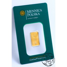 Polska, Mennica Polska, sztabka, 5 gram, Au 999