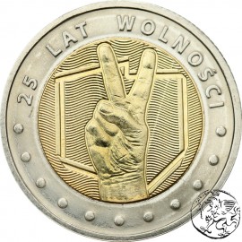 III RP, 5 złotych, 25 Lat Wolności