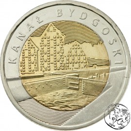 III RP, 5 złotych, 2015, Odkryj Polskę – Kanał Bydgoski