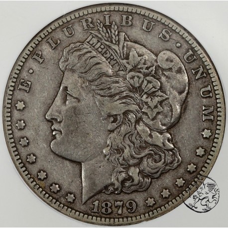 USA, 1 dolar, 1879 CC, NGC XF 45