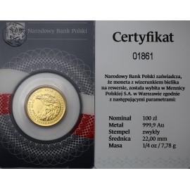 Polska, III RP, 100 złotych, 2021, Orzeł Bielik, 500 sztuk