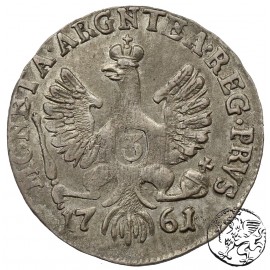 Rosja/Prusy, 3 grosze 1761, Elżbieta I, Królewiec