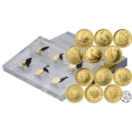 Niemcy, 6 x 20 euro, 2016-2021 A, Ptaki Niemiec, komplet