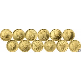 Niemcy, 6 x 20 euro, 2016-2021 A, Ptaki Niemiec, komplet