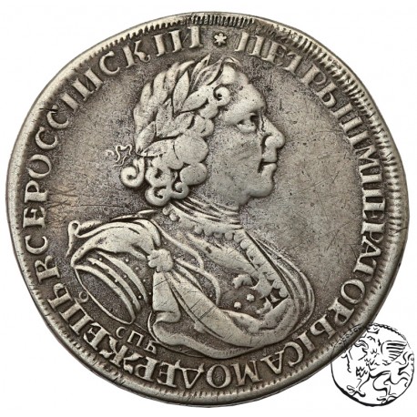 Rosja, rubel, 1724 Piotr I, słońce