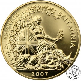Wielka Brytania, 100 funtów, 2007,  uncja złota