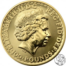 Wielka Brytania, 100 funtów, 2007,  uncja złota