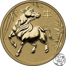Australia, 100 dolarów, 2021, Rok Byka, uncja złota