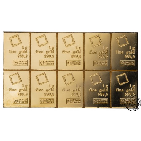 ESG, 10 x 1 g Au 999, CombiBar