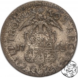 Polska, August III Sas, szóstak, 1763, Toruń
