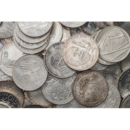 Niemcy, 10 marek, LOT, 10 szt, Ag 625