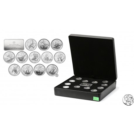 Kanada, 12 x 25 centów, Vancouver 2010, Olimpiada Zimowa,  Ag 925