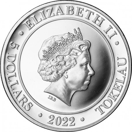 Tokelau, 5 dolarów, 2022, Byk i Europa, uncja srebra