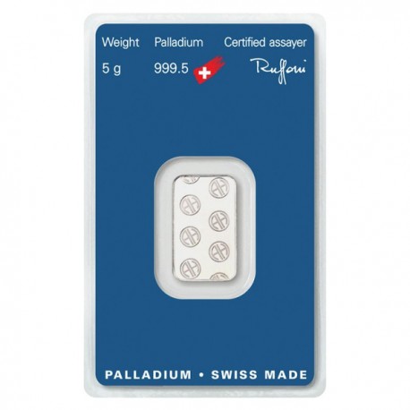 Szwajcaria, Argor, Sztabka palladu 2,5  g