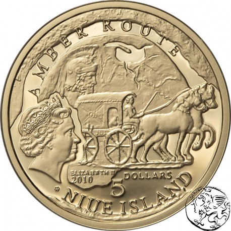 Niue, 5 dolarów, 2010, Szlak Bursztynowy, Stare Hradisko