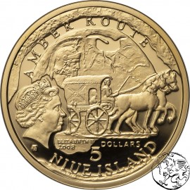 Niue, 5 dolar&oacute;w, 2008, Szlak Bursztynowy, Kaliningrad
