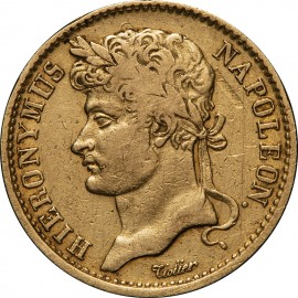 Francja, Hieronim Napoleon, 20 franków, 1809 J Westfalia