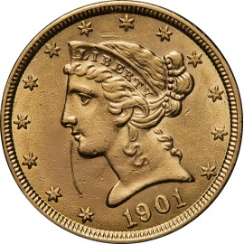 USA, 5 dolarów, 1901