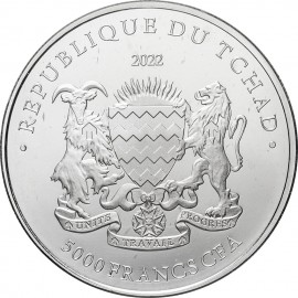 Czad, 5000 frank&oacute;w, 202, Bitcoin, uncja srebra