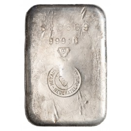 Niemcy, Heraeus sztabka srebra, 1000 gram Ag 999