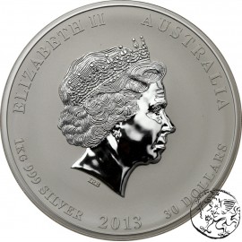 Australia, 30 dolar&oacute;w, 2013, Rok Węża, 1 kilogram Ag