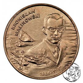 III RP, 2 złote, 2002, Bronisław Malinowski