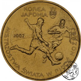 III RP, 2 złote, 2002, Mistrzostwa Świata w piłce nożnej Korea Japonia