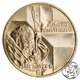 III RP, 2 złote, 2003, Jan Paweł II, 25 - lecie pontyfikatu