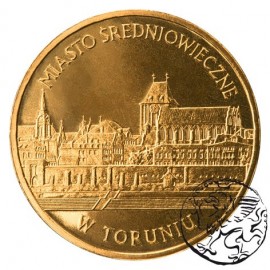 III RP, 2 złote, 2007, Miasto średniowieczne w Toruniu