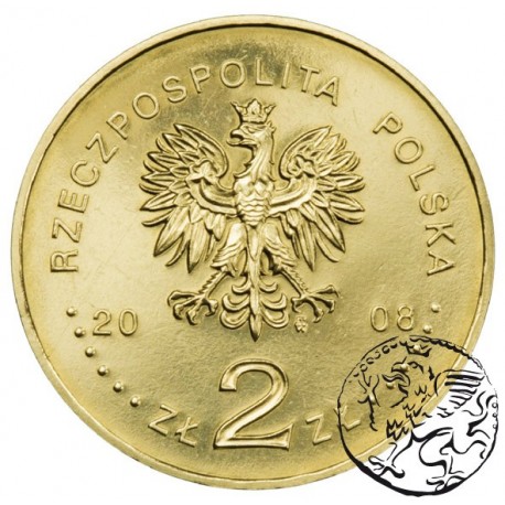III RP, 2 złote, 2008, Osadnictwo w Ameryce Płn.