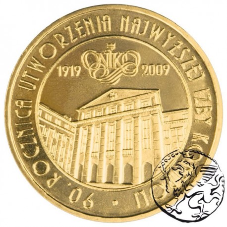 III RP, 2 złote, 2009, 90. rocznica utworzenia NIK